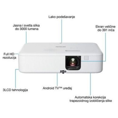 Epson CO-FH02 Full-HD, 3LCD, 3000 lumen, 5W speaker, HDMI, USB, WiFi, android TV projektor ( V11HA85040 ) -1