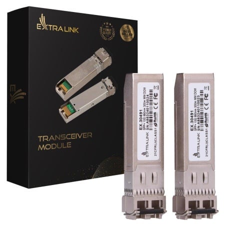 Extralink SFP+ 10G 2-pack | SFP+ Module | 10Gbps, 850 nm, 300m , multi mode ( 5289 )