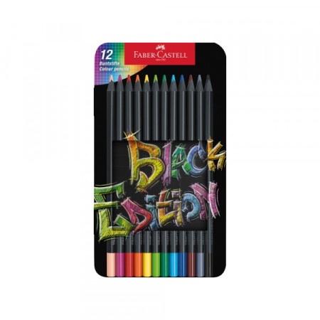 Faber Castell 116413 Black Edition 1/12 metalna kutija Drvene bojice ( G498 )