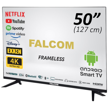 Falcom smart LED android 50", 4K, DVB-S2/T2/C, HDMI, WiFi - TV-50LTF022SM televizor