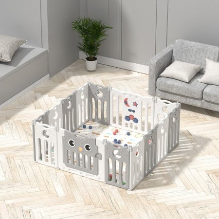 Feelkids Sklopiva ogradica bilo koje boje + Premijum tepih od pene Duck&Bear 150*180 cm ( 13821 )