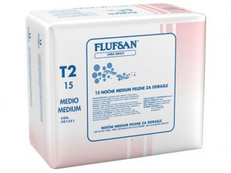 Flufsan pelene za odrasle Regular noćna Medium do 70kg 15 kom ( 0308000 )