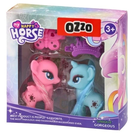 Fun horse, set figura, dva ponija, plavi i roze ( 867198 )