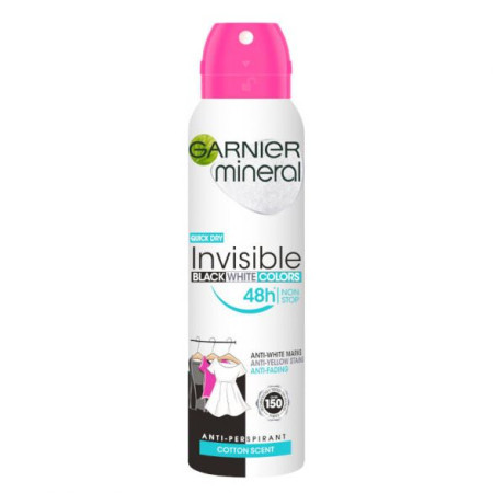 Garnier Mineral Invisible Black, White &amp; Colors dezodorans u spreju 150 ml ( 1003000143 ) - Img 1