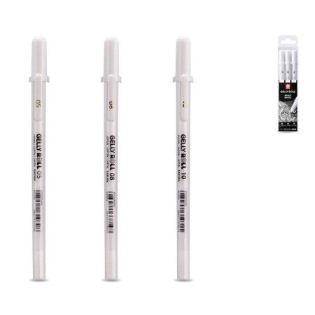 Gelly basic, gel olovka, set, white, miks, 3K ( 672390 ) - Img 1