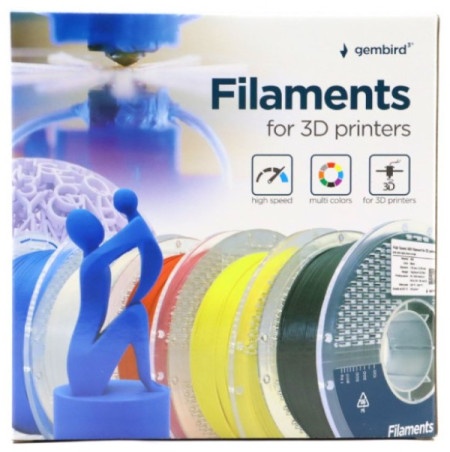 Gembird 3DP-ABS1.75HY-01-R ABS filament velike brzine za 3D stampac 1.75mm, kotur 1KG RED