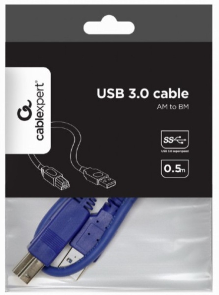 Gembird CCP-USB3-AMBM-0.5M USB 3.0 A-plug B-plug 0.5m cable