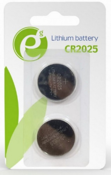 Gembird energenie CR2025 lithium button cell 3V PAK2 EG-BA-CR2025-01