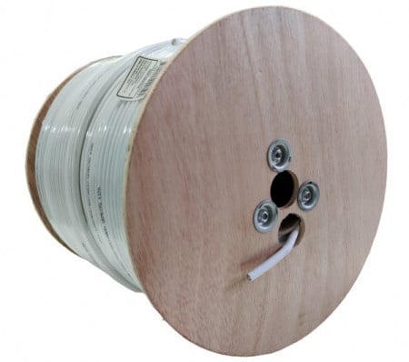 Gembird kabl-coax-rg6/300 white (x553) koaksialni kabl rg6 bez konektora, conductivity18%,6.5mm,300m