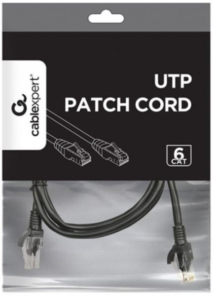 Gembird PP6U-1.5M/BK mrezni kabl, CAT6 UTP Patch cord 1.5m black