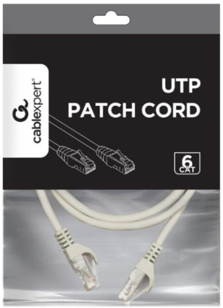 Gembird PP6U-CU-2M Mrezni kabl, CAT6 BAKARNI UTP Patch cord 2m grey