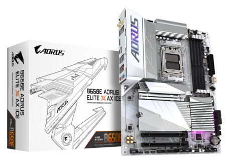 Gigabyte AM5, AMD B650, 4 x DDR5 DIMM, PCIe UD Slot X: PCIe 5.0 x16 slot with 10X strength for graphics card ( B650E A ELITE X ICE )