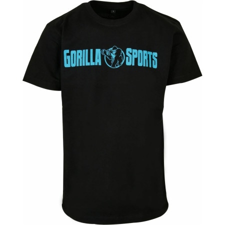 Gorilla Sports Sportska unisex majica (L / Crna-Neon tirkizna) ( 101197-00019-0079 )