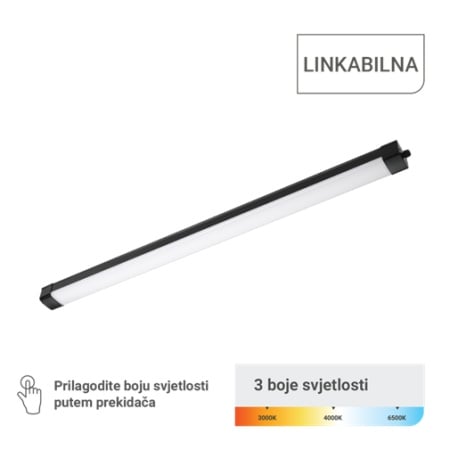 Green tech led svetiljka vodonepropusna 60w 3cct ip65 crna ( WP-BD-60W-3CCT )