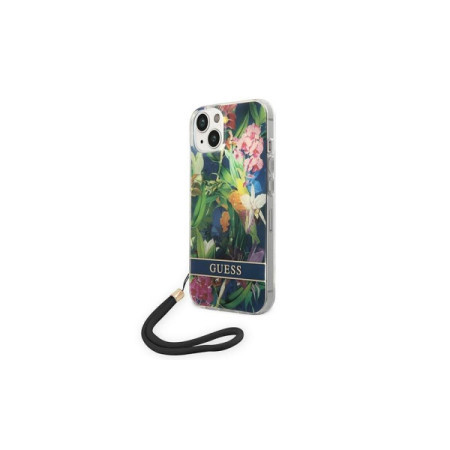 Guess Futrola za iPhone 14 Blue Flower Cord ( GSM167530 )