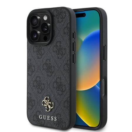 Guess magsafe maska za iphone 16 pro max classic black ( GUHMP16XP4SM4MK )