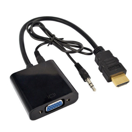 HDMI muški na VGA ženski konvertor + audio ( 55-000 ) - Img 1