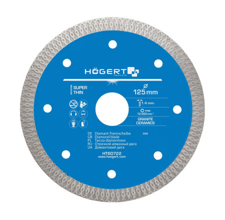 Hogert rezni dijamantni disk 125 mm, za rezanje keramike ( HT6D722 ) - Img 1