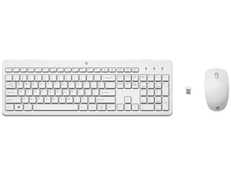 HP tastatura+miš 230 bežični set/US/3L1F0AA/bela ( 3L1F0AA )
