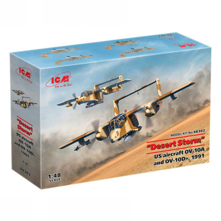 ICM Model Kit Aircraft - Desert Storm US aircraft OV-10A And OV-10D+ 1991 1:48 ( 060944 )  - Img 1