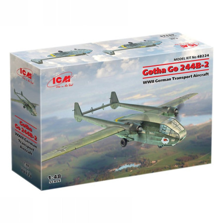 ICM Model Kit Aircraft - Gotha Go 244B-2 WWII German Transport Aircraft 1:48 ( 060922 )