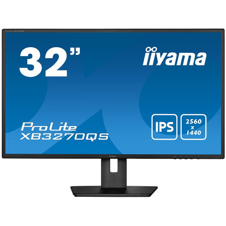 Iiyama 32" IPS-panel, 2560x1440, 250cdm˛, 4ms, 15cm height Adj. stand, speakers, DisplayPort, HDMI, DVI monitor ( XB3270QS-B5 )