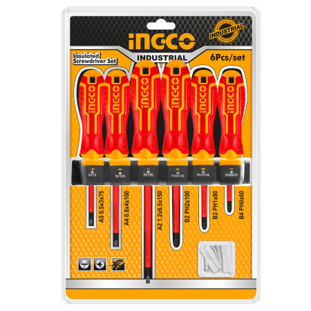 Ingco 6-delni set izolovanih odvijača industrial ( HKISD0608 ) - Img 1