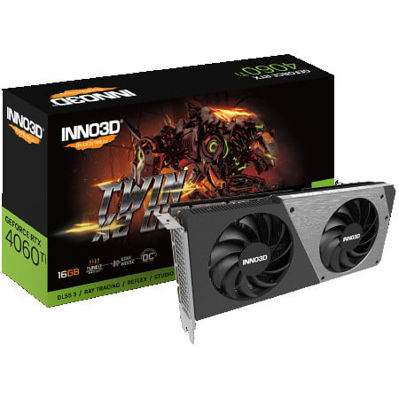 INNO3D Geforce RTX 4060 Ti 16GB TWIN X2 OC (2595MHz 18Gbps) 16GB GDDR6 128-bit DP+DP+DP+HDMI VA55N AD1066780 grafička kartica ( N406