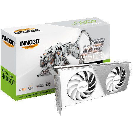INNO3D geforce RTX 4060 Ti twin X2 OC white (2565MHz 18Gbps) 8GB GDDR6 128-bit DP+DP+DP+HDMI VA53W AD1066711 grafička kartica ( N406
