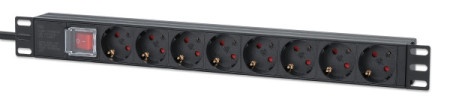 Intellinet 715126 19"/1U sa 8 utilnica/prekidač/2m PDU kabl