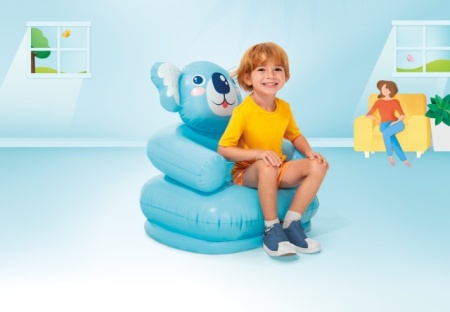 Intex Dečija Stolica - Veseli Meda u Boji ( 68556 ) u plavoj boji