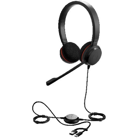 Jabra Evolve 20, Stereo UC, USB C/A adapter ( 4999-829-269 )
