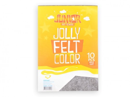 Jolly Color Felt, fini filc, siva, A4, 10K ( 135075 )