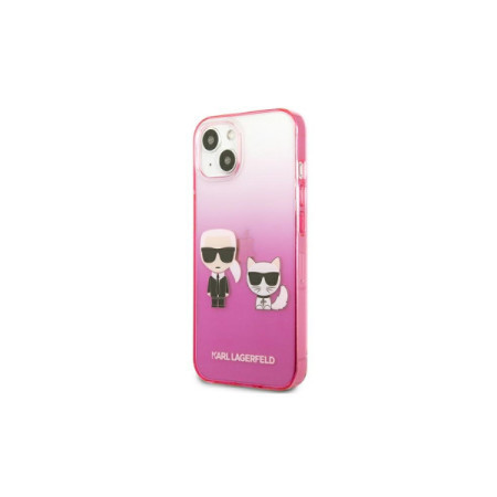 Karl Lagerfeld futrola za iPhone 13 pink karl & choupette head gradient ( GSM114867 )