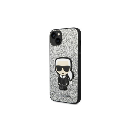 Karl Lagerfeld futrola za iPhone 14 silver glitter flakes Ikonik ( GSM167655 )