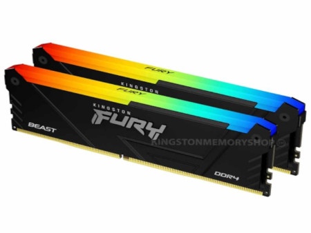 Kingston 64gb(2x32gb)/dimm/ddr4/3200mhz/cl16/fury beast rgb memorija ( KF432C16BB2AK2/64 )