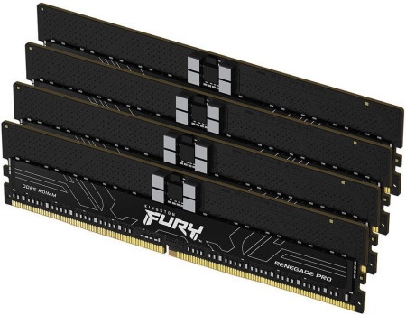 Kingston ddr5 128gb (4x32gb) 5600mhz [fury renegade pro], cl28 1.1v, memory kit, expo ( kf556r28rbe2k4-128 )