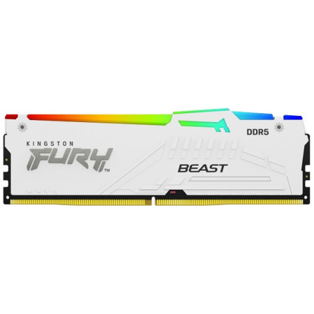 Kingston DDR5 32GB 6000MHz CL40 [fury beast] white RGB XMP memorija ( KF560C40BWA-32 )