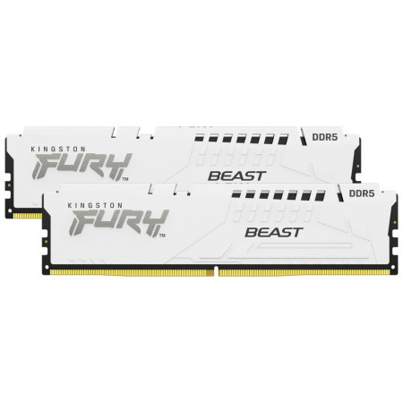 Kingston DDR5 64GB (2x32GB) 6000MHz CL40 [fury beast] white XMP memorija ( KF560C40BWK2-64 ) - Img 1