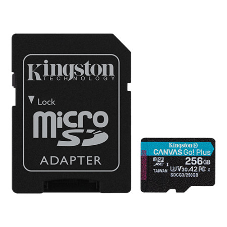 Kingston MicroSD 256GB, canvas Go! plus, class10 UHS-I U3 V30 A2 ( SDCG3/256GB ) - Img 1