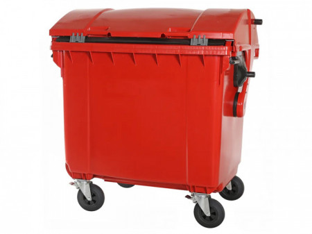 Kontejner za otpatke 1100 litara - Polukružni poklopac - Crvena boja