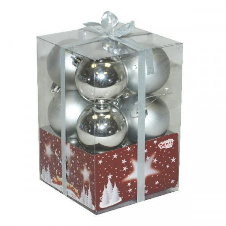 Kuglice 6cm 12kom srebrne ( 51-211000 )