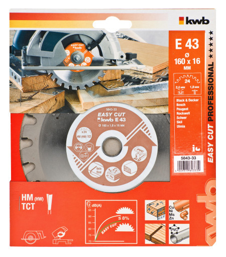 KWB easy-cut rezni disk za cirkular 160x16, 24Z, HM, univerzalni ( KWB 49584333 )