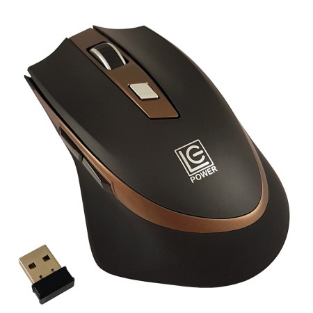 Lc power lc-m719bw mouse optical compact 2.4ghz wireless 800/1200/1600dpi black/silver/bronze mouse usb wireless ( 20551 )
