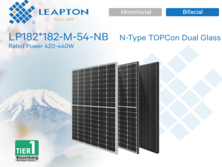 Leapton pv modul 440w,bf,n tip,1100mm, black frame ( LP182182M54NB-BF )