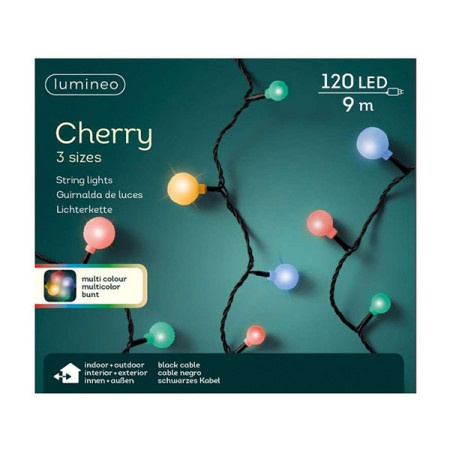 LED cherry lights steady outdoor L900cm - black/multi ( 49.4659 )