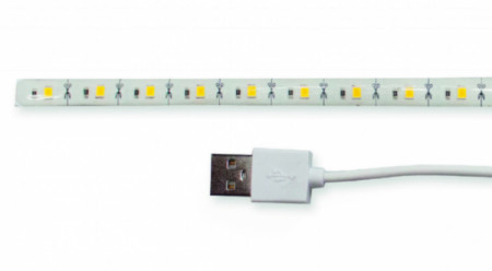 LED-SU-WW30-01 Gembird USB WHITE LED traka 30cm - Img 1