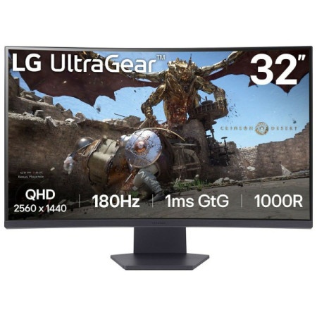 LG 32gs60qx-b va 2560x1440/180hz/1ms/2xhdmi/dp/zakrivljeni Monitor 31.5"