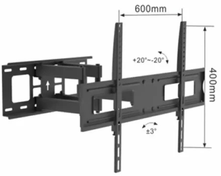 Linkom 37-75/max vesa 600x400/50kg/zglobni Nosač za TV -1