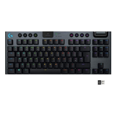 Logitech G915 Lightspeed Tenkeyless Wireless Gaming Kbd - GL Clicky - Carbon, US ( 058775 )  - Img 1